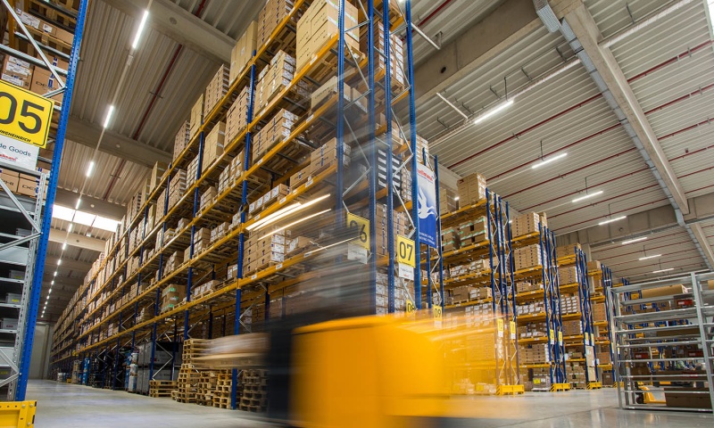 Forklift in Warehouse Contract Logistics
